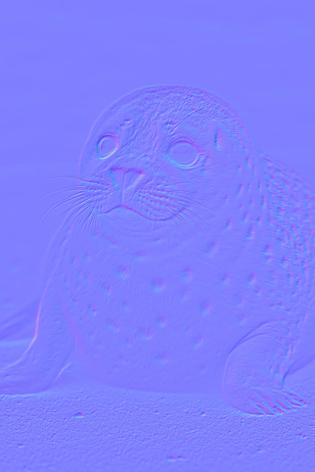 A completely meaningless seal normal map